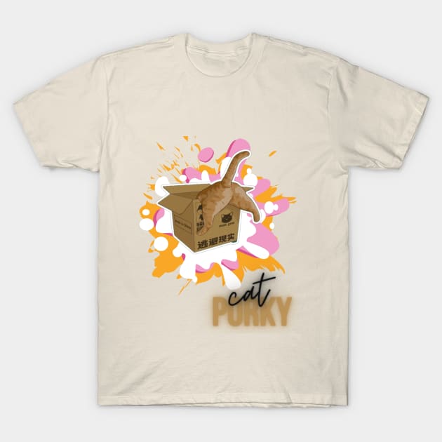 Porky cat T-Shirt by 3DUTOPIA